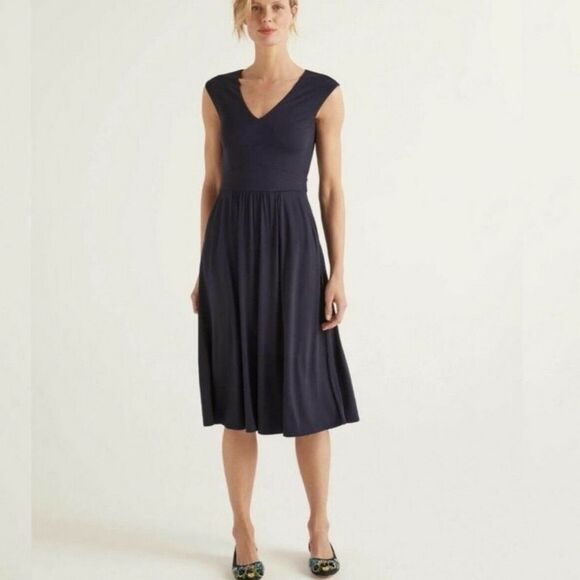 Boden Dark Blue Jersey Odilie Dress - Picture 1 of 8